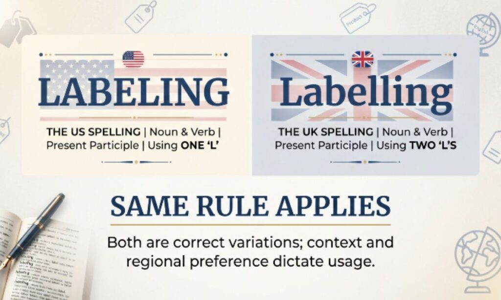 Labeling vs Labelling: Same Rule Applies