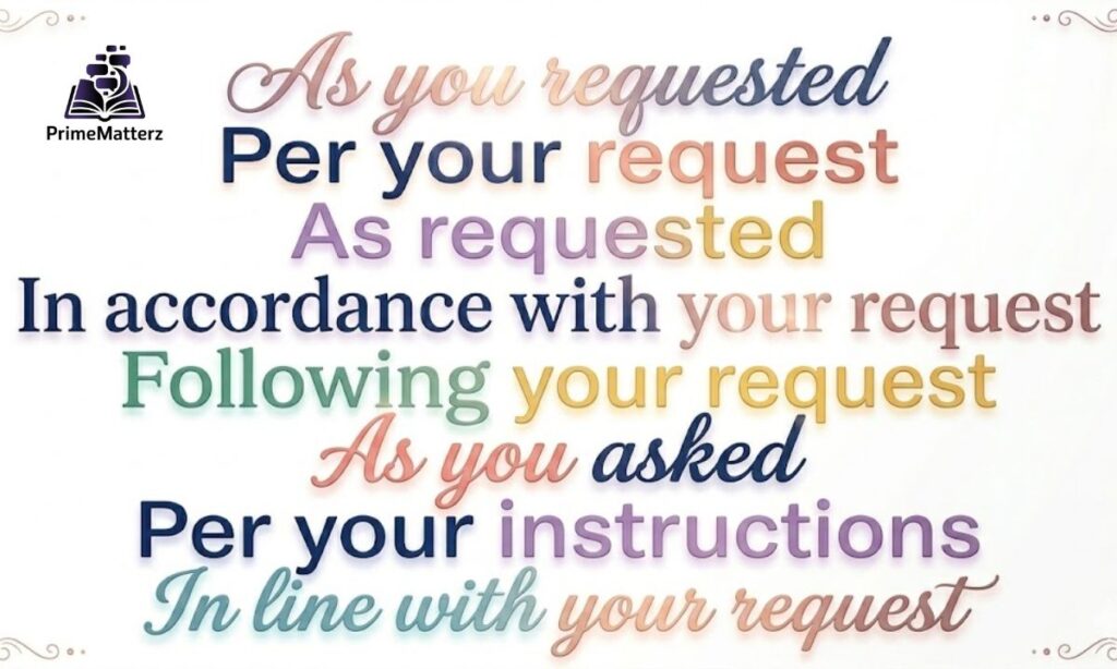 15+ Other Ways to Say "As Per Your Request"