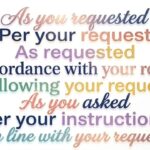 15+ Other Ways to Say "As Per Your Request"