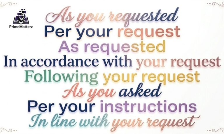 15+ Other Ways to Say "As Per Your Request"