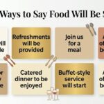 15+ Other Ways to Say "Food Will Be Served"