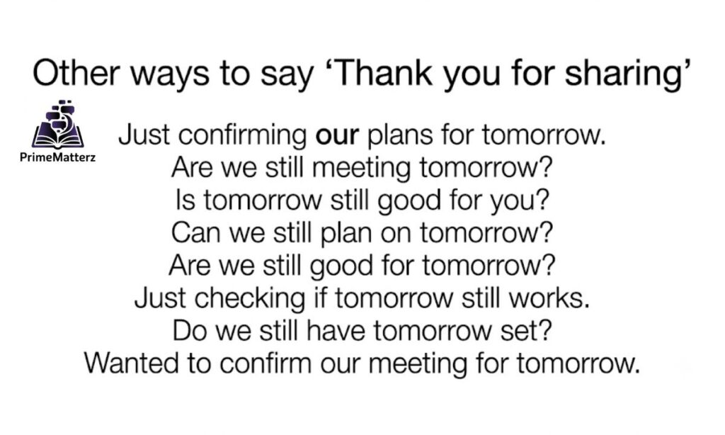 15+ Other Ways to Say "Thank You for Sharing"