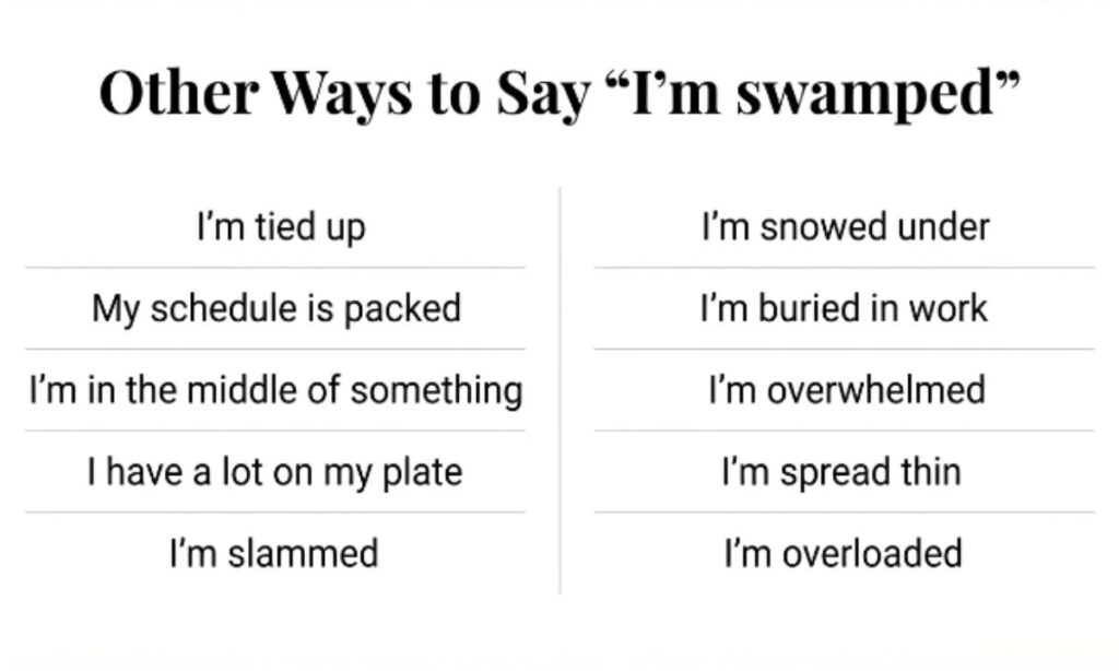 15+ Other Ways to Say I m Swamped With Examples