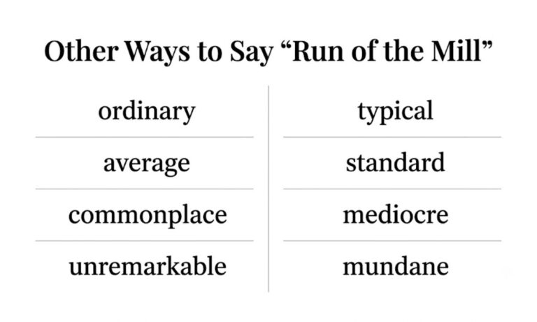 15+ Other Ways to Say "run-of-the-mill"