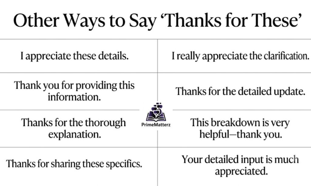 15+ Other Ways to Say "Thanks for These"