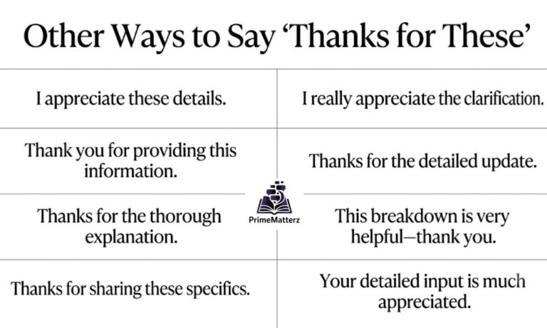 15+ Other Ways to Say "Thanks for These"