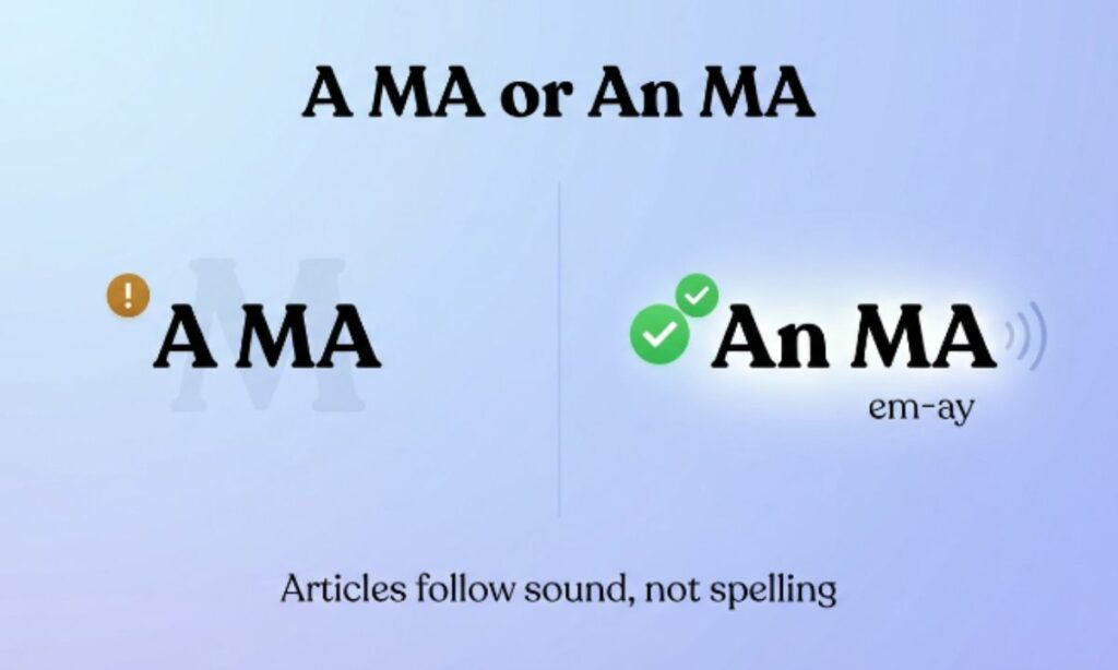 A MA or An MA? The Correct Way to Say Your Degree