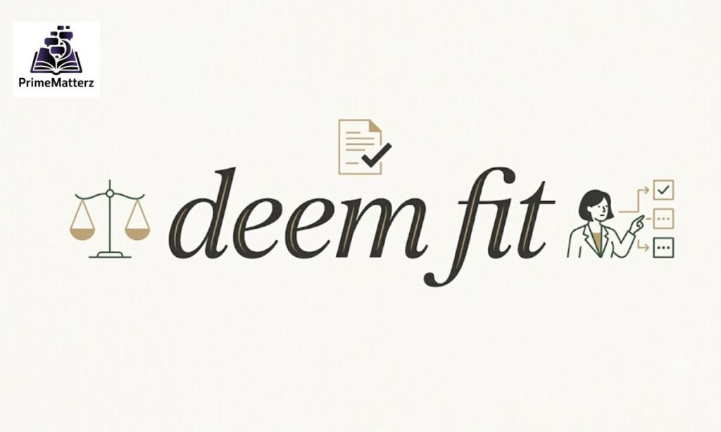 "Deem Fit" Meaning: How to Use This Formal Phrase Correctly
