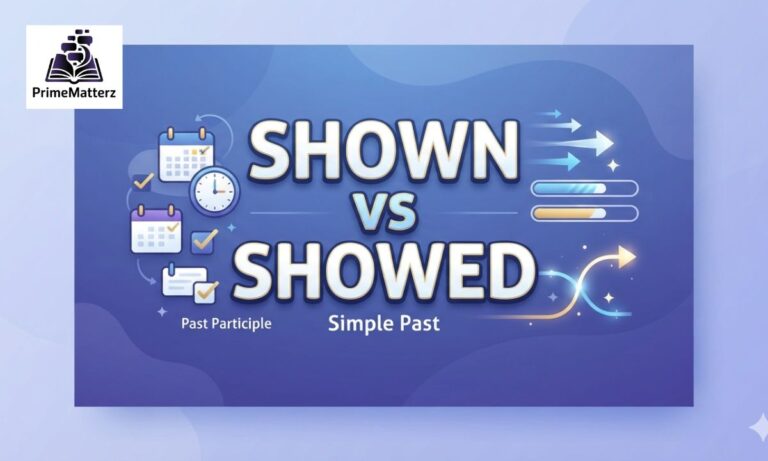 Shown vs Showed: A Simple Grammar Guide That Sticks